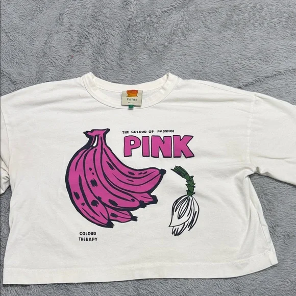 Farm rio White and Pink Graphic T-Shirt - Picture 2 of 6